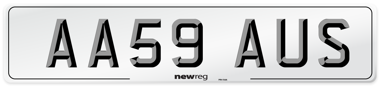 AA59 AUS Number Plate from New Reg
